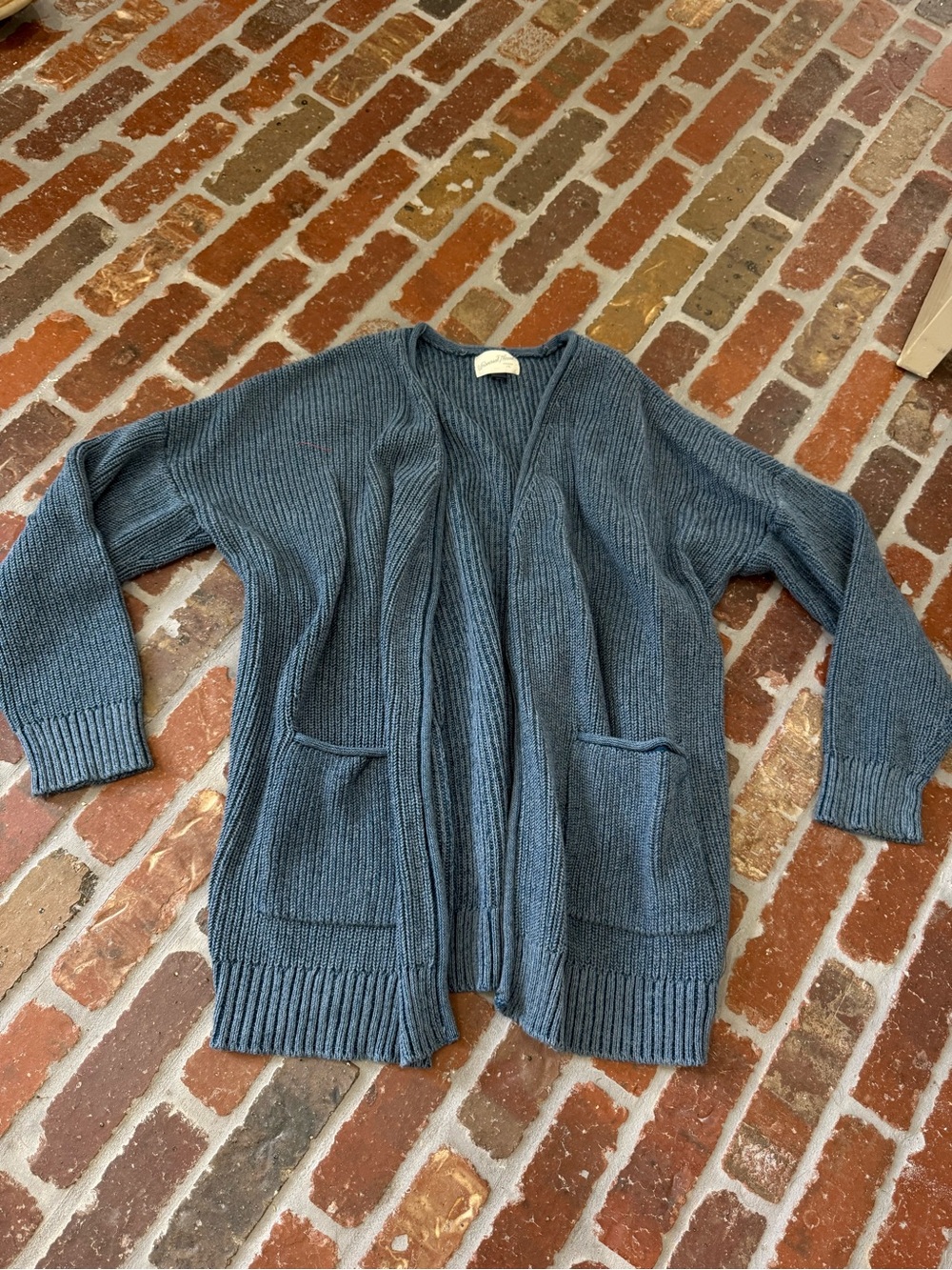 Universal Thread Blue Blue Open-Front Knit Cardigan